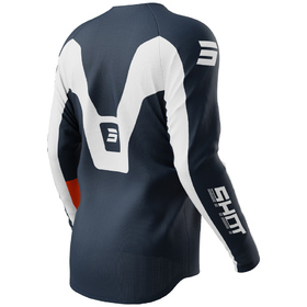 Maillot cross Enfant Shot Draw Struck Bleu-Orange 2027 Dos