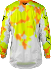 Maillot cross Fly Racing Kinetic Blur Jaune Fluo 2027 Dos