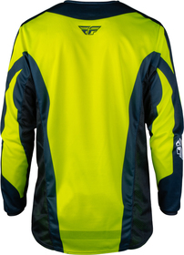 Maillot cross Fly Racing Kinetic Fade Jaune Fluo 2027 Dos