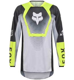 Maillot cross Fox 180 Collect Gris-Jaune 2026