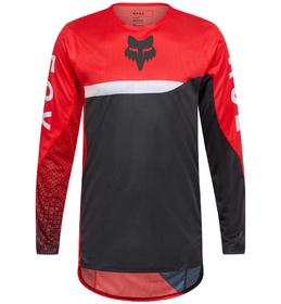 Maillot cross Fox Flexair Fracture Rouge Fluo 2026