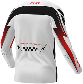 Maillot cross FXR Clutch Pro Blanc-Rouge 2026 Dos