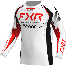 Maillot cross FXR Clutch Pro Blanc-Rouge 2026