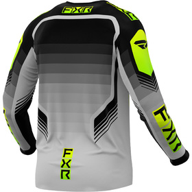 Maillot cross FXR Clutch Pro Grey-Yellow Fluo 2024 Dos