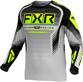 Maillot cross FXR Clutch Pro Grey-Yellow Fluo 2024