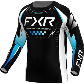 Maillot cross FXR Clutch Pro Noir-Bleu 2026