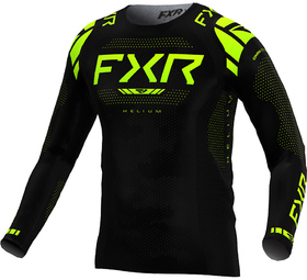 Maillot cross FXR Helium Noir-Jaune Fluo 2025