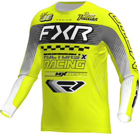 Maillot cross FXR Podium Gladiator Jaune Fluo-Noir 2026