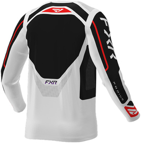 Maillot cross FXR Podium Relay Blanc-Noir 2026 Dos
