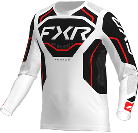 Maillot cross FXR Podium Relay Blanc-Noir 2026