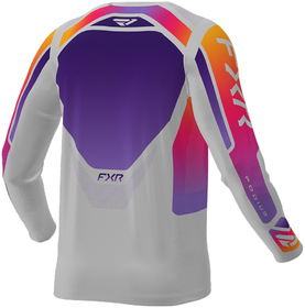 Maillot cross FXR Podium Relay Gris-Violet 2026 Dos