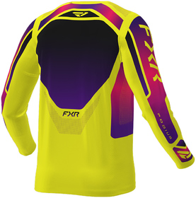 Maillot cross FXR Podium Relay Jaune-Noir 2026 Dos