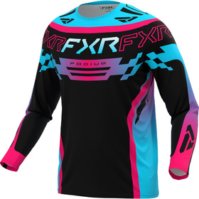 Maillot cross FXR Podium Swerve Black-Razz 2027