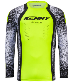 Maillot cross Kenny Force Pixel White Neon Yellow 2026