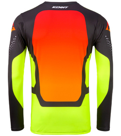 Maillot cross Kenny Force Race Red Neon Yellow 2027 Dos