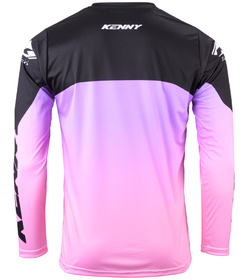 Maillot cross Kenny Track Focus White Pink 2024 Dos
