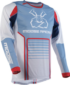 Maillot cross Moose Racing Agroid Gris-Bleu 2024