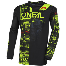 Maillot cross O'Neal Element Attack Jaune Fluo 2024