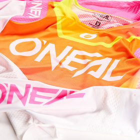 Maillot cross O'Neal Prodigy Five Six Blanc-Rose Fluo 2026 (2)