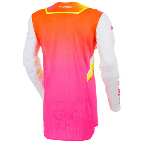 Maillot cross O'Neal Prodigy Five Six Blanc-Rose Fluo 2026 Dos