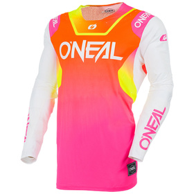 Maillot cross O'Neal Prodigy Five Six Blanc-Rose Fluo 2026