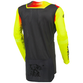 Maillot cross O'Neal Prodigy Five Six Noir-Jaune Fluo 2026 Dos