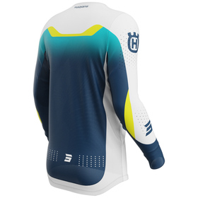 Maillot cross Shot Aerolite Husqvarna Bleu 2026 Dos