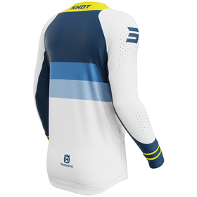 Maillot cross Shot Aerolite Husqvarna Bleu 2027 Dos