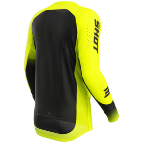 Maillot cross Shot Aerolite Phase Jaune Fluo 2027 Dos