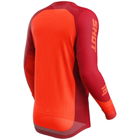 Maillot cross Shot Aerolite Phase Rouge 2027 Dos