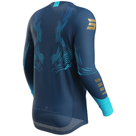 Maillot cross Shot Aerolite Volt Bleu 2027 Dos