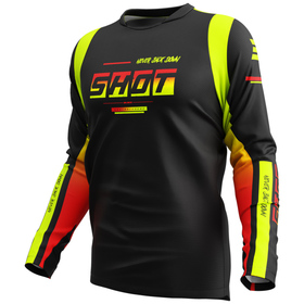 Maillot cross Shot Devo Block Jaune Fluo 2026