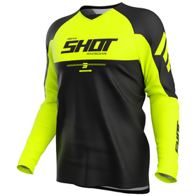 Maillot cross Shot Draw Private Jaune Fluo 2026