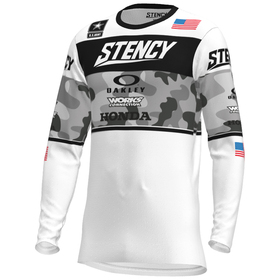 Maillot cross Stency Limited San Diego Blanc (2)