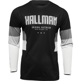 Maillot cross Thor Hallman Differ Draft Noir-Blanc 2024
