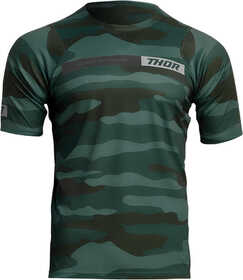 Maillot Manches Courtes VTT Thor Assist Camo Vert