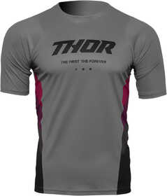 Maillot Manches Courtes VTT Thor Assist React Gris