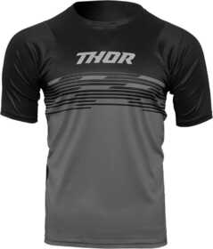 Maillot Manches Courtes VTT Thor Assist Shiver Noir