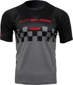 Maillot Manches Courtes VTT Thor Intense Assist Chex Noir