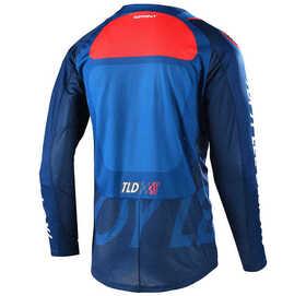 Maillot Manches Longues VTT Troy Lee Designs Sprint Drop In Bleu Dos