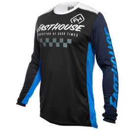 Maillot cross Fasthouse Rally Noir-Bleu