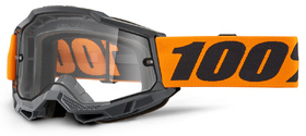 Masque cross 100% Accuri 2 Enduro Moto Orange - Ecran Clair