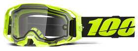 Masque cross 100% ARmatic Enduro Moto Jaune Fluo - Ecran Clair