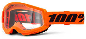 Masque cross 100% Strata 2 Orange Fluo - Ecran Clair