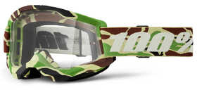 Masque cross 100% Strata 2 War Camo - Ecran Clair