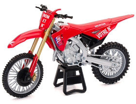 Moto NewRay Honda CRF 450R personnalisée - Echelle 1:12°