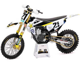 Moto NewRay Husqvarna 450 FC Rockstar Jason Anderson - Echelle 1:12°