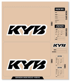Pack d'autocollants pour suspensions Kayaba - Noir - 40-80-143