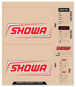 Pack d'autocollants pour suspensions Showa - Noir - 40-80-141