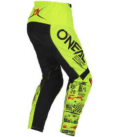 Pantalon cross Enfant O'Neal Element Attack Jaune Fluo 2024 Dos